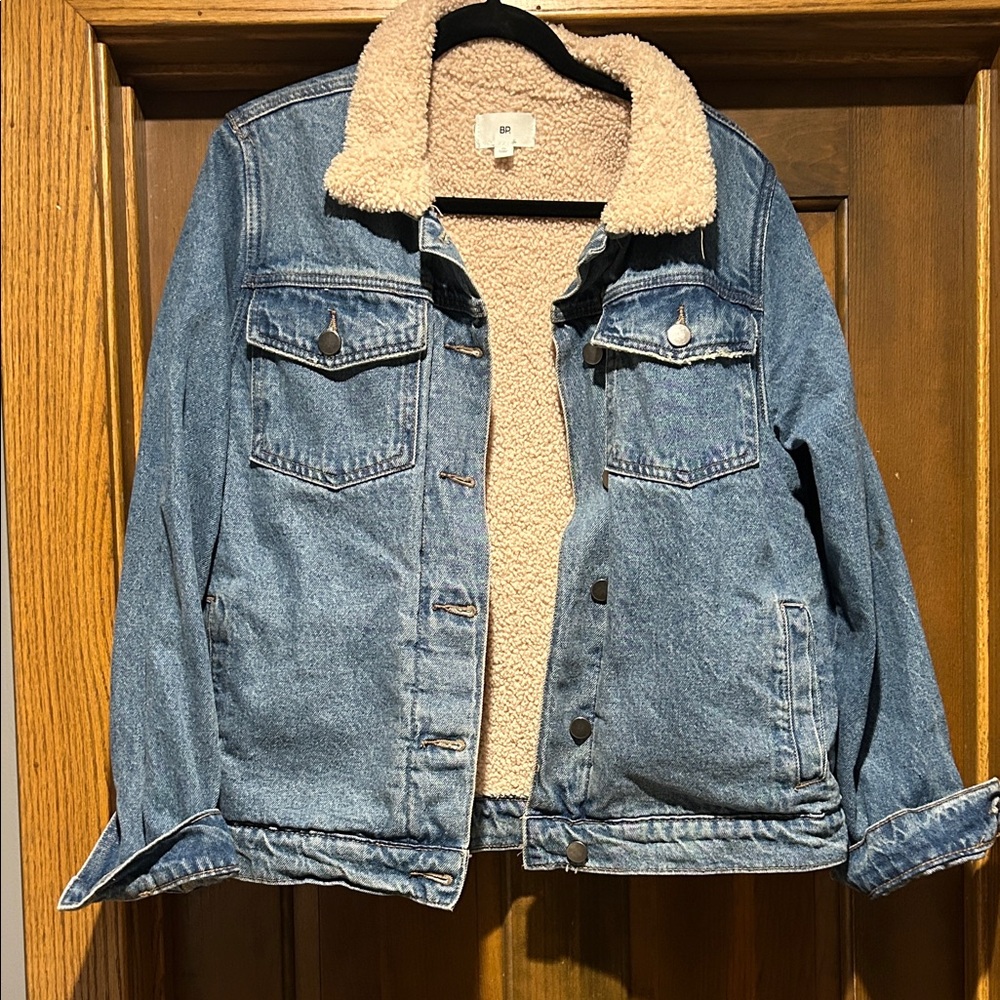 Denim Trucker Jacket with Sherpa Lining